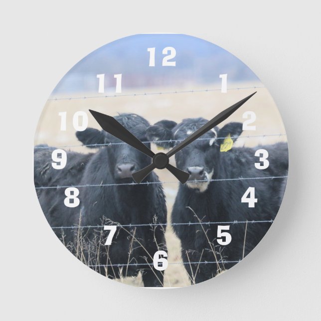 Umstehende Runde Wanduhr (Vorderseite)