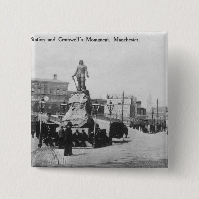 Umsteigestation und Cromwells Monument Button (Vorderseite)