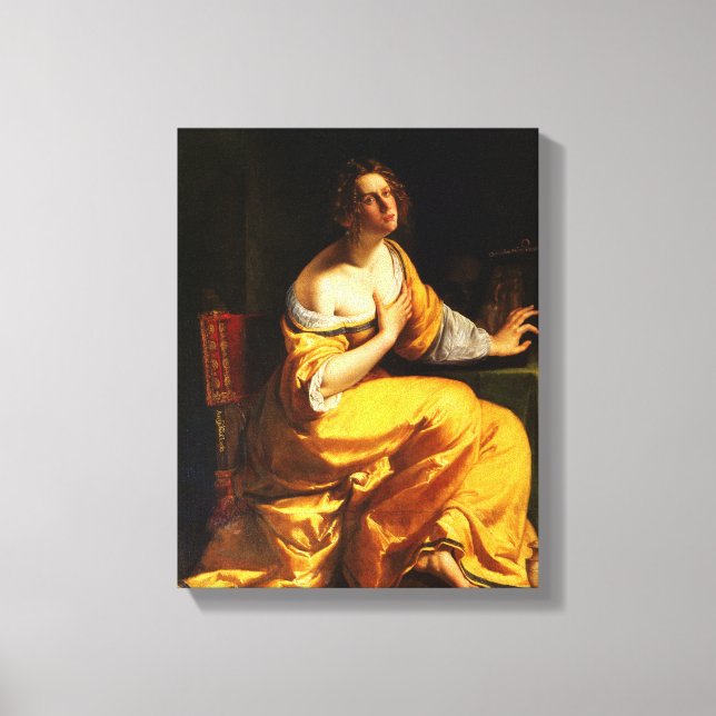 Umstellung der Magdalena - Artemisa Gentileschi Leinwanddruck (Vorderseite)