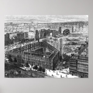 Umwandlung von Paris: Gebäude 1861 Poster
