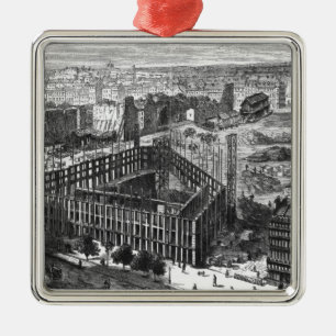 Umwandlung von Paris: Gebäude im Jahre 1861 Ornament Aus Metall