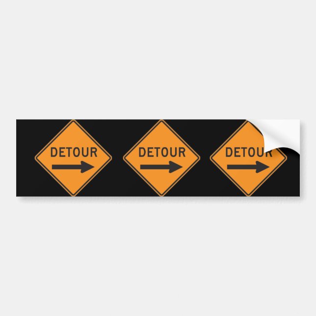 Umweg-Autoaufkleber 3-Pack Autoaufkleber (Vorne)