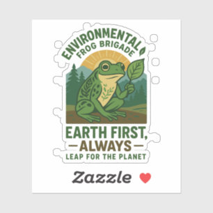 Umwelt-Frosch-Brigade – Erde zuerst, immer Aufkleber