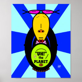 Umwelt und Affen-Maskottchen v1 Poster