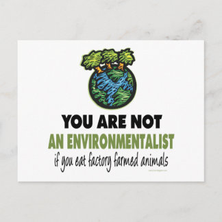 Umwelt = Vegan, vegetarisch Postkarte
