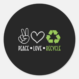 Umweltaktivist Recycle Symbolverlängerung Recycl Runder Aufkleber