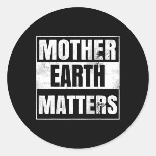 Umweltbewusstsein Nachhaltig Planet Mutter Runder Aufkleber