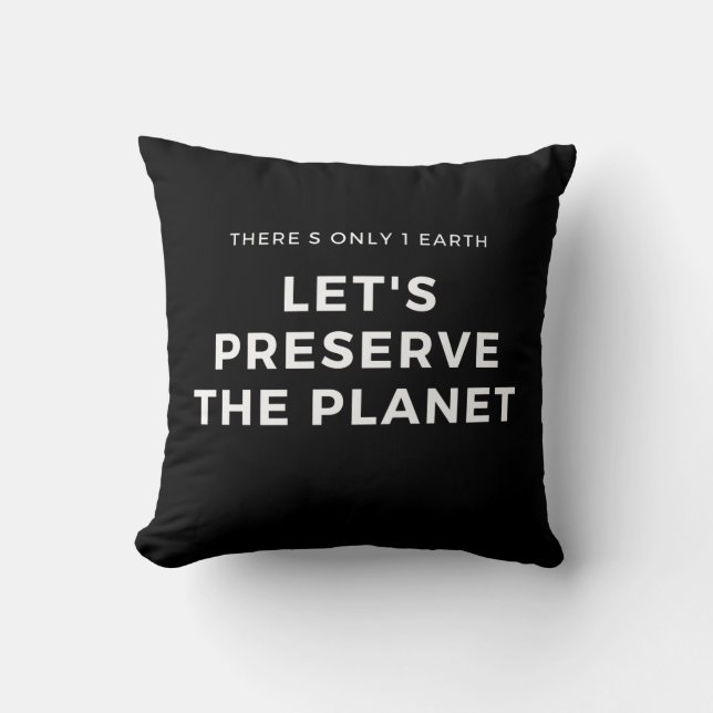Umweltbewusstsein stoppt Klimawandel Kissen (Vorderseite)