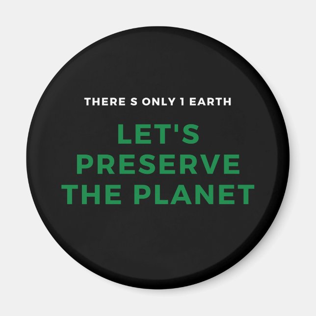 Umweltbewusstsein stoppt Klimawandel Magnet (Vorne)