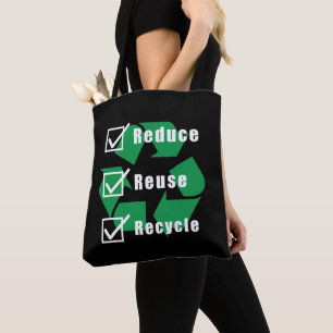 Umweltcheckliste Reduzieren Wiederverwenden Recycl Tasche