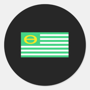 Umweltflagge - Erster Tag 2 Runder Aufkleber