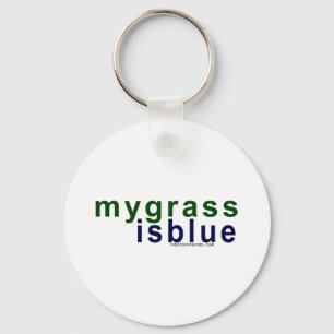 Umweltfreundlich ist mein Gras blau Schlüsselanhänger