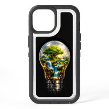 Umweltfreundliche Natur in einer Glühbirne iPhone