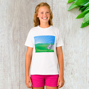 Umweltfreundliche Solarpanel-Landschaft T-Shirt