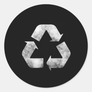 Umweltfreundliches Zeichen - Alles-Recycler Runder Aufkleber
