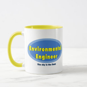 Umweltingenieur Blaues Oval Tasse