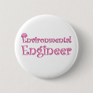 Umweltingenieur Pink Button