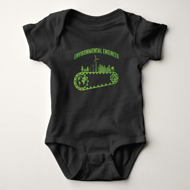 Umweltingenieurwesen Baby Strampler (Vorderseite)