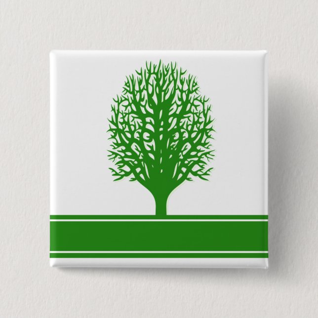 Umweltproblem-quadratisches Button (Vorderseite)