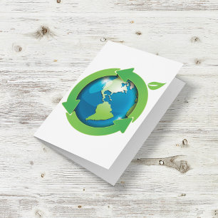Umweltschonendes Recycling-Symbol der Erde Karte