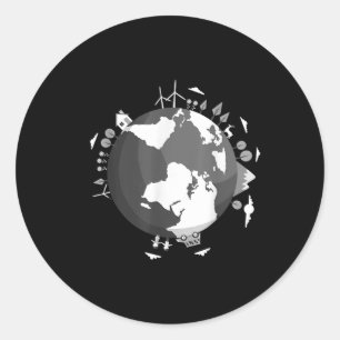 Umweltschutz auf dem Planeten Erde Runder Aufkleber