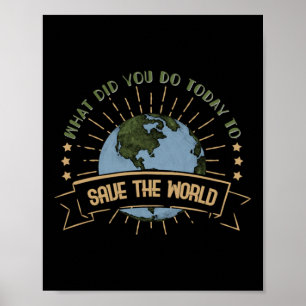 Umweltschutz - Aussichten auf den Klimawandel Poster