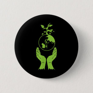 Umweltschutz Grüne Erde Button