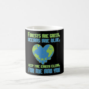 Umweltschutz Klimaschutz Naturschutz Ozean Wald Kaffeetasse