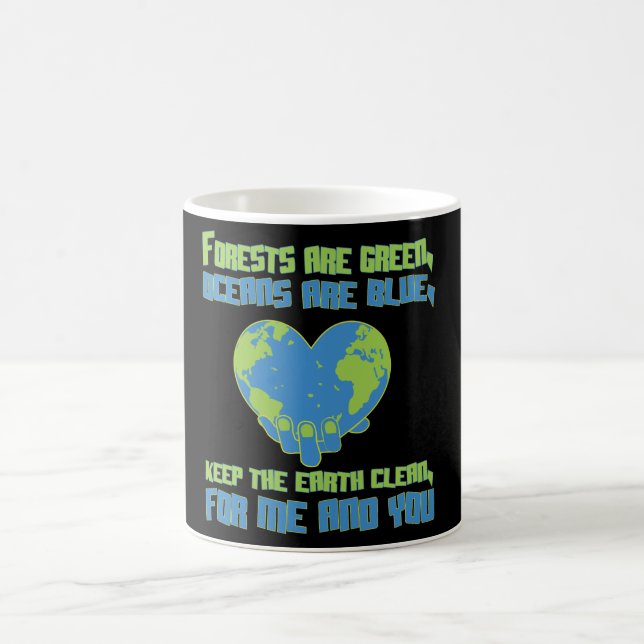 Umweltschutz Klimaschutz Naturschutz Ozean Wald Kaffeetasse (Mittel)