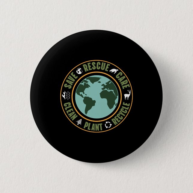 Umweltschutz, Naturschutz, Eis Button (Vorderseite)