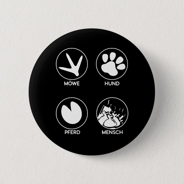 Umweltschutz Naturschutz Klimaschutz Hund Pferd Button (Vorderseite)