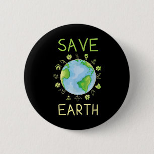 Umweltschutz und Klimaschutz Button