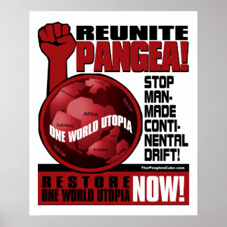 Umweltschutz - Wiedervereinigung Pangea: Protest P Poster