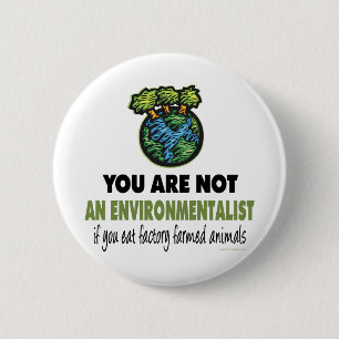 Umweltschützer = Vegan, Vegetarier Button