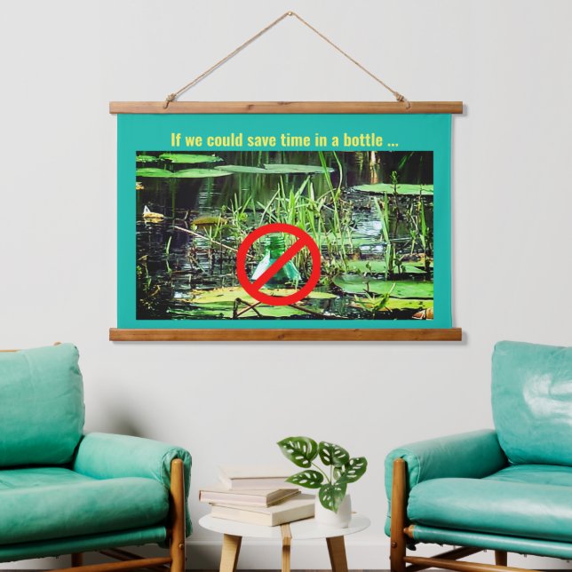 Umwelttrendy Verschmutzung / Erdato / Teich Wandteppich Mit Holzrahmen (Wohnzimmer)
