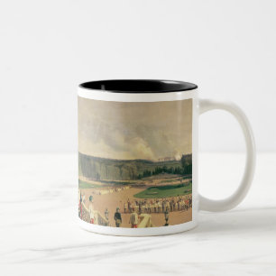 Umwerben Sie Bankett in den Gärten von Schonbrunn Zweifarbige Tasse