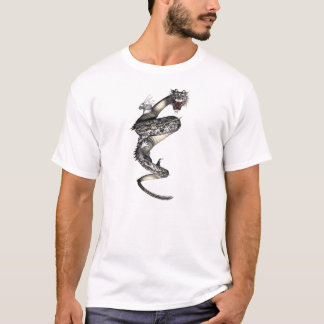 Umwickelt, um Drache-asiatisches T-Shirt
