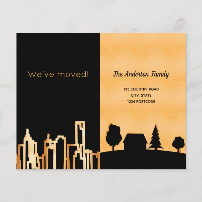 Umziehende Ankündigung des Haushalts (Vorderseite)