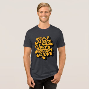 Umzug machen - Groovy Retro Tri-Blend-Shirt Tri-Blend Shirt