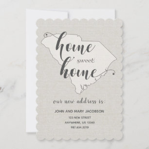Umzug nach South Carolina Neue Adresse Home Sweet Einladung