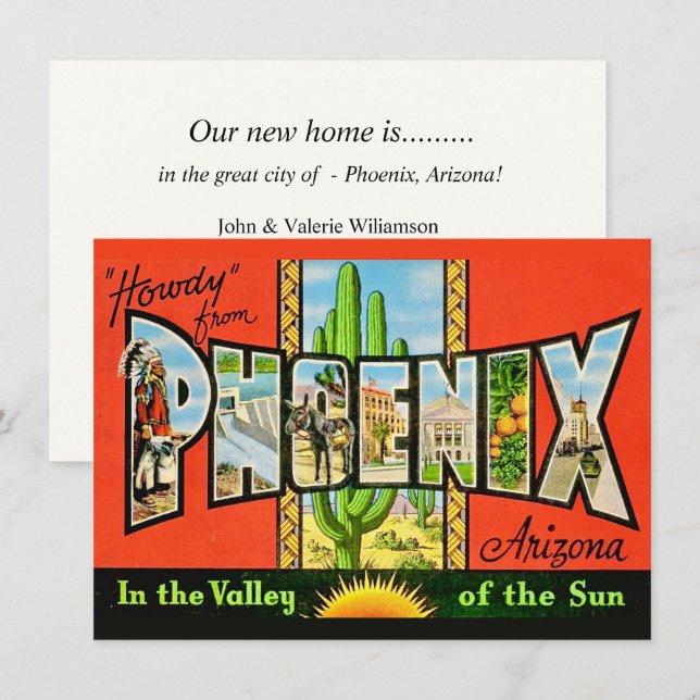 Umzugsankündigung Phoenix AZ (Vorne/Hinten)
