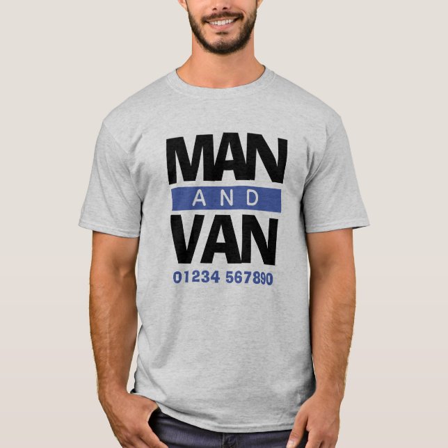 Umzugsfirma Courier Man and Van T-Shirt (Vorderseite)