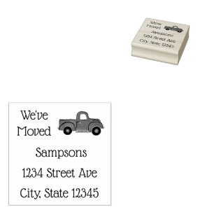 Umzugsmeldung LKW Gummistempel