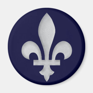 Un aimant de l'argent Fleur-De-lys