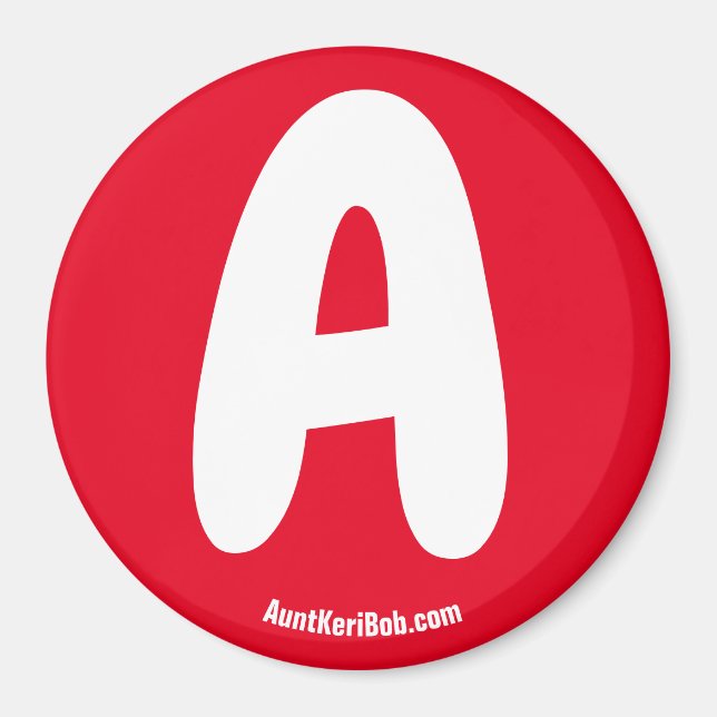 Un aimant de réfrigération rouge (Devant)