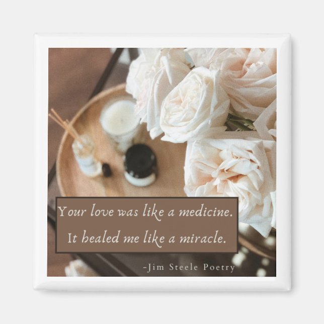 Un aimant mignon exprimant l'amour pour un soignan (Devant)