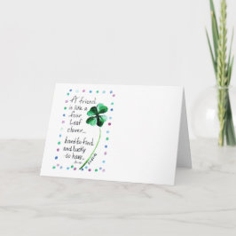 Un ami est comme une carte à quatre feuilles