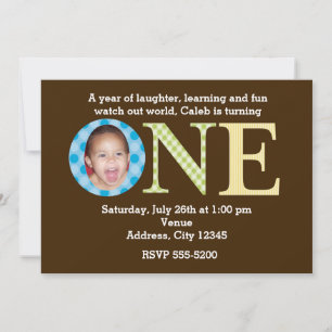 Un an 1er anniversaire Invitation à la fête des ga