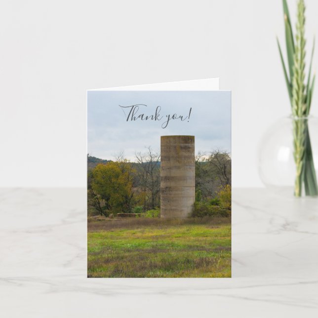 Un ancien Carte de remerciements de silo agricole (Devant)