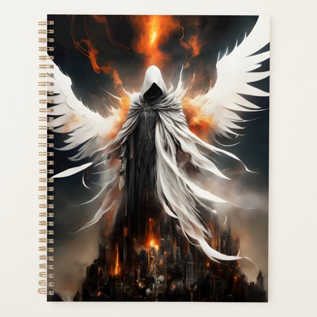 Un ange blanc, une femelle, domine un destroye (Devant)